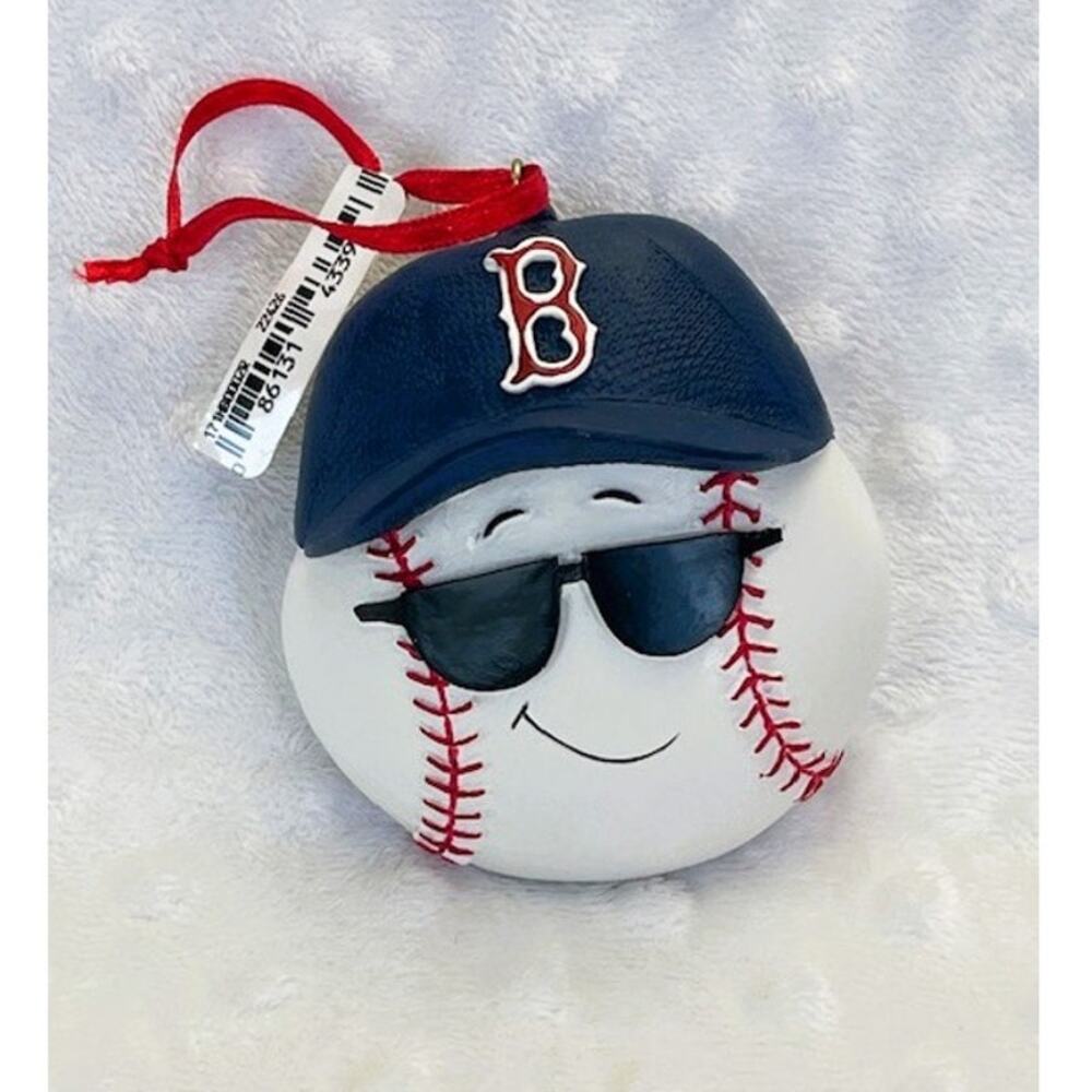 Vintage 2001 Kurt Adler Red Sox Hat & Sunglasses Baseball Holiday Ornament-NWT